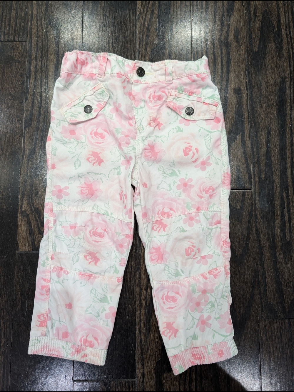 4/$20 Joe Fresh Floral Cargo Pants – Girls Size 18–24M